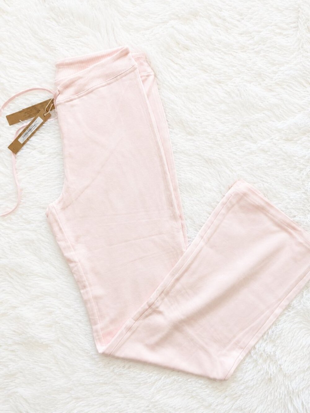 SKIMS Cotton Jersey Barely Pink T-Shirt & Straight Leg Pant Set NWT S M L - Picture 4 of 8